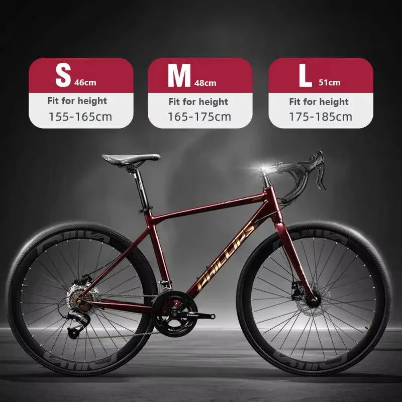 Super light Gravel Road Bickes 700c Aluminium Alloy Racing Road Bicycles City Commuting Variable Speed Bicycle 27/30 Speed Bike