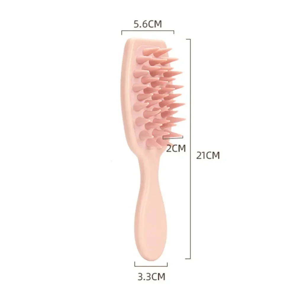 Silicone Shampoo Brush Scalp Massage Brush Head Washing Comb Long Handle Hair Massager Bath Brush Body Scrubber Hair Accessories