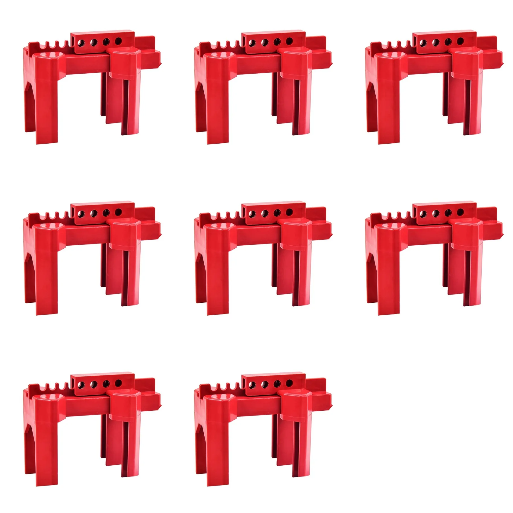 【Festival】8X Ball Valve Locking, Adjustable Ball Valve Locking Device, Small, For 1/2Inch-2-1/2Inch Outer Pipe Diameter, Red