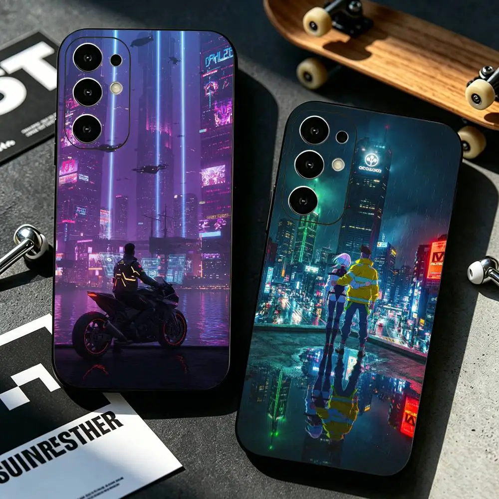 Hot David  Lucy Cyberpunks Phone Case Black Silicone Soft For Samsung S25,S24,S21,S22,S23,S30,Ultra,S20,Plus,Fe,Lite