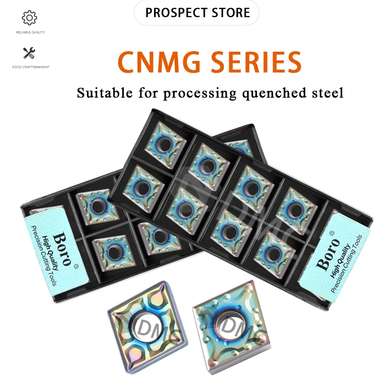 

CNMG120404 CNMG120408 MA/TF TF618 TF918 Numerical Control Lathe Hardened Steel Color Turning Tool CNC Cutting Insert CNMG Series