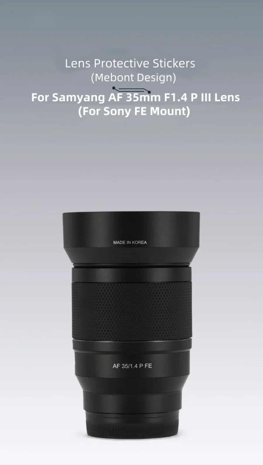 For Samyang AF 50mm F1.4 P FE III Decal Skin Vinyl Wrap Anti-Scratch Film Camera Lens Sticker 50 1.4 F/1.4 For Sony E Mount