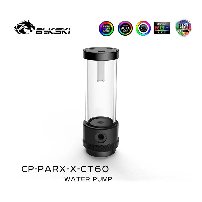 Bykski AIO DDC Pump Reservoir Combo Max Flow Lift 3 Meters 330L/H Cylinder Water Tank Total Length 100/150/200mm CP-PARX-X-CT60