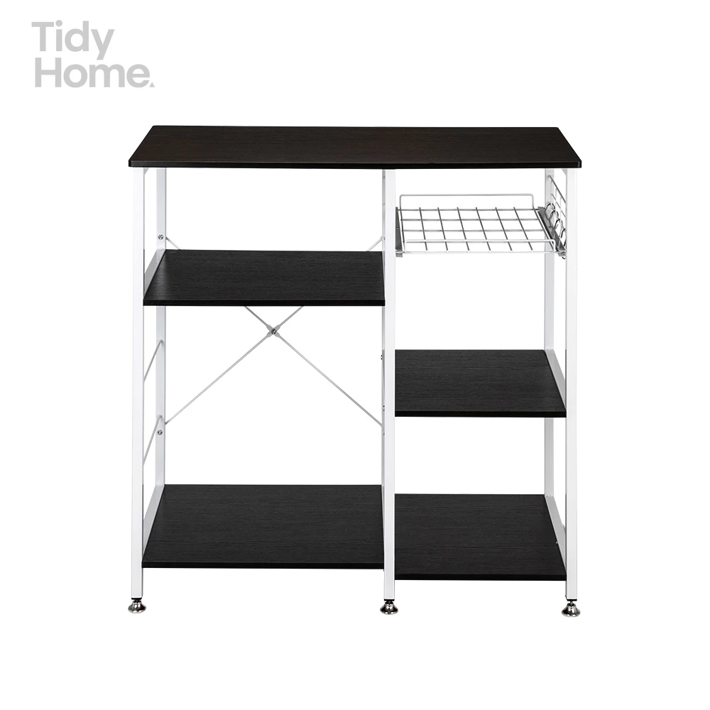 

35.5" Kitchen Baker's Rack,Utility Storage Shelf,Microwave Stand,3-Tier 3-Tier Table,For Spice Rack Workstation,shelf,Dark Brown