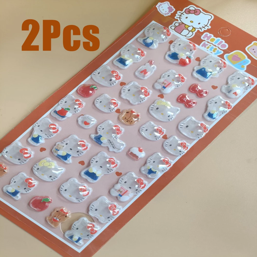 Sanrio kawaii cinnamoroll desenhos animados alívio adesivos crianças e meninas adesivos decorativos casos de telefone das crianças brinquedos presentes
