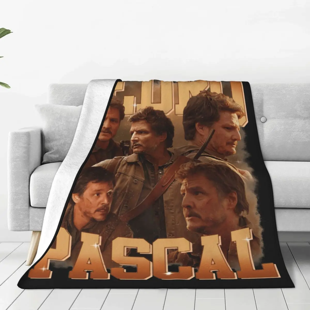 New Design Pedro Pascal Joel Miller Blanket Vintage Bootleg Retro Style Throw Blankets Accessories Decorative for Sofa Home