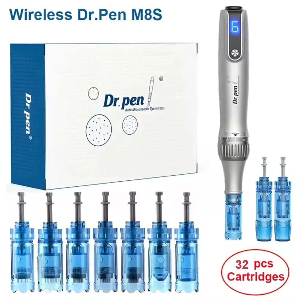 kit-dr-pen-sans-fil-m8s-professionnel-avec-stylo-dermique-32-cartouches-longueur-des-aiguilles-025-mm