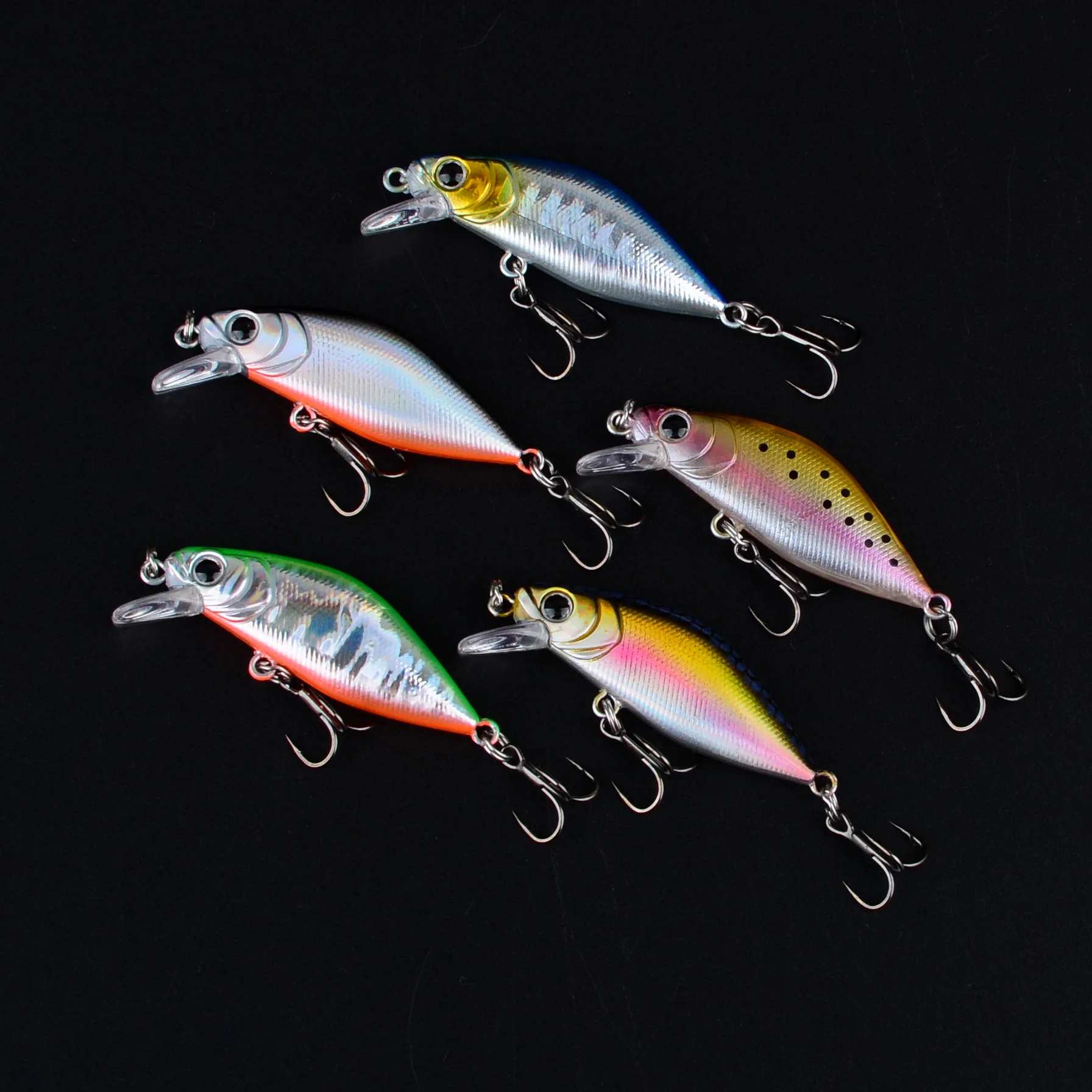 5 قطع من طُعم البلمة الصغير المتذبذب الطعم الاصطناعي لملحقات صيد سمك السلمون المرقط باس جبل تيار سويم