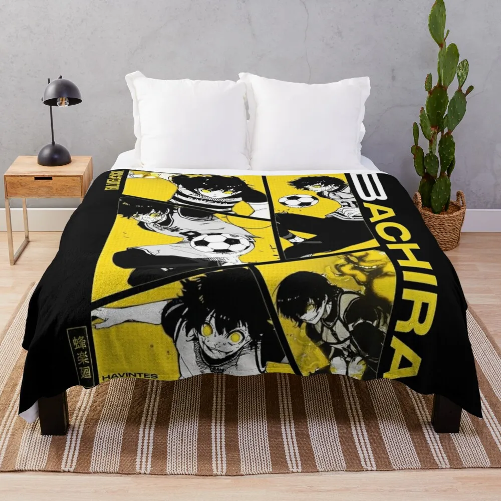 Blue Lock Throw Blanket Thermal heavy to sleep Cute Plaid Blankets