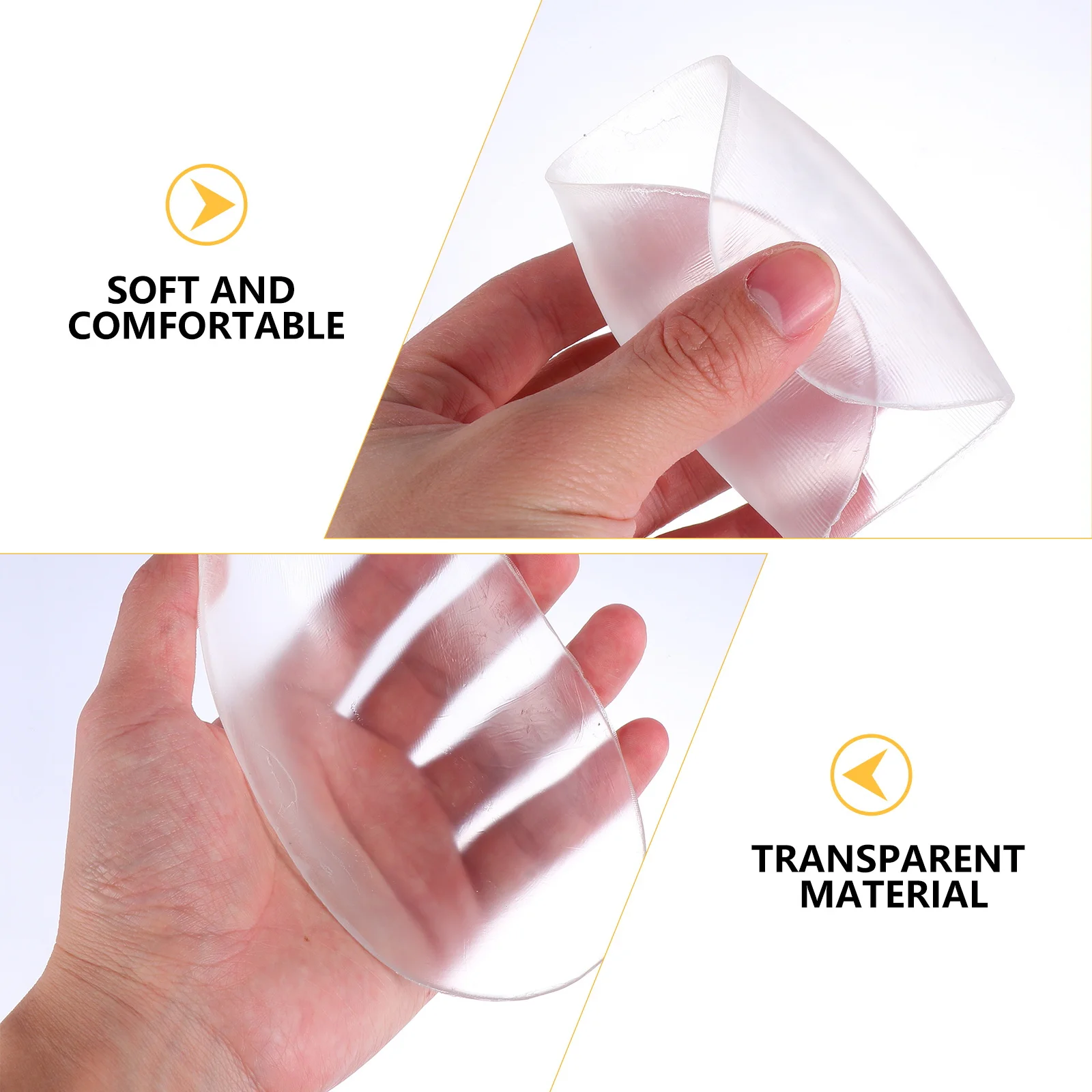 

1 Pair Silicone Shoulder Pads Thickened Invisible Lifter Reusable Adhesive Cushion Unisex Shoulder Enhancer Health Care Support