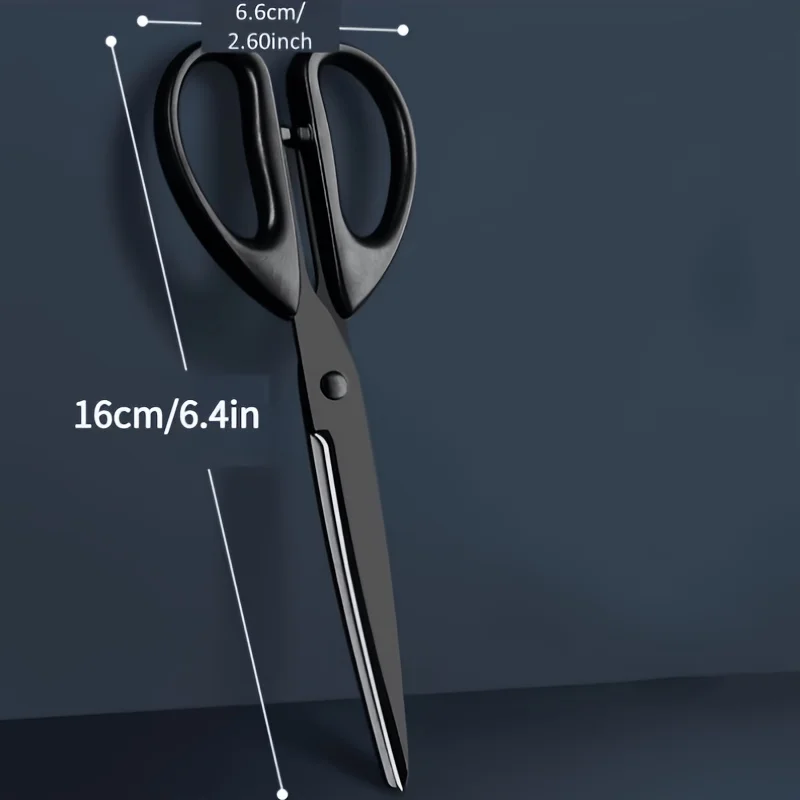 1/2PCS High Hardness Black Blade Scissors Anti-rust Anti-stick Sharp Durable Home Office Craft Sewing Paper Fabric Shears