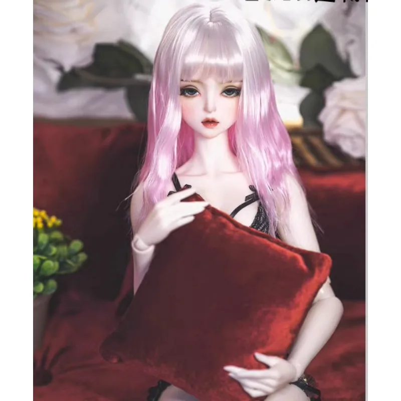 1/6 1/4 1/3 Uncle Curly Wig Gradient Color BJD Wig Medium Length Soft Silk Hair Doll Accessories HW12