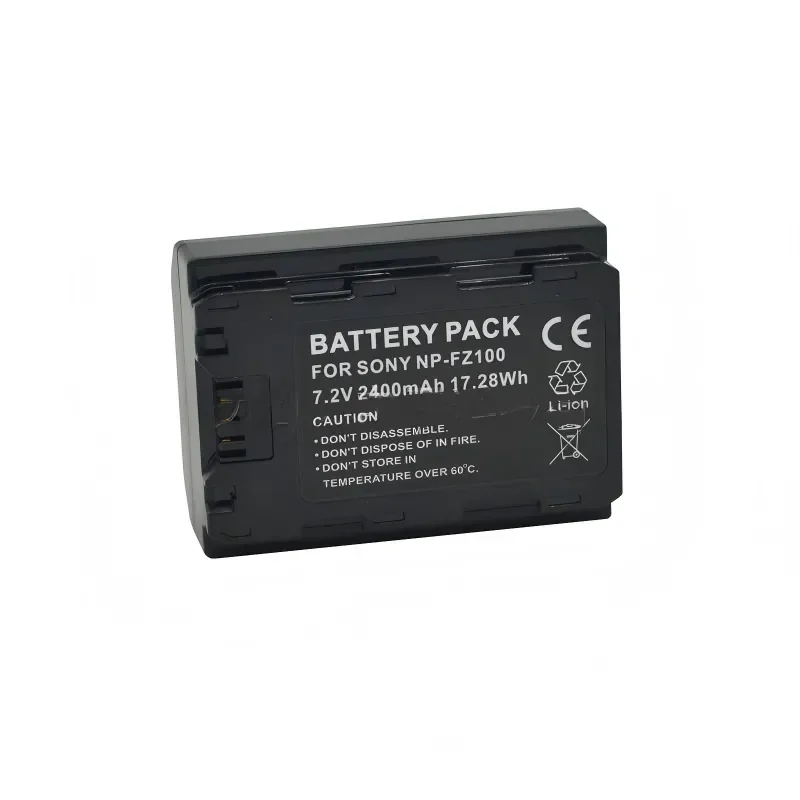 NP-FZ100 Camera Battery 7.2V 2280MAH 2400MAH for SONY A7M4/A7M3/A7R5/A7R4/A7R3A7C/A7C2/A7CR/A7S3/A9M2/A9/ILCE-9/A6600/A6700/FX30