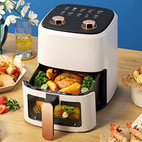 Air Cooker Kitchen Fryer Oilless Multifunction Full Automatic 5.5L Large Capacity for Home Electric Kitchen Fryer Kitchen Fryer