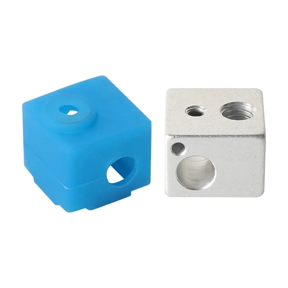 

1 Set E3D V5 J-head Heating Block Extruder Aluminum Hot End V5 Heated Block silicone Sock case cover 3D Printer Parts 16*16*12mm