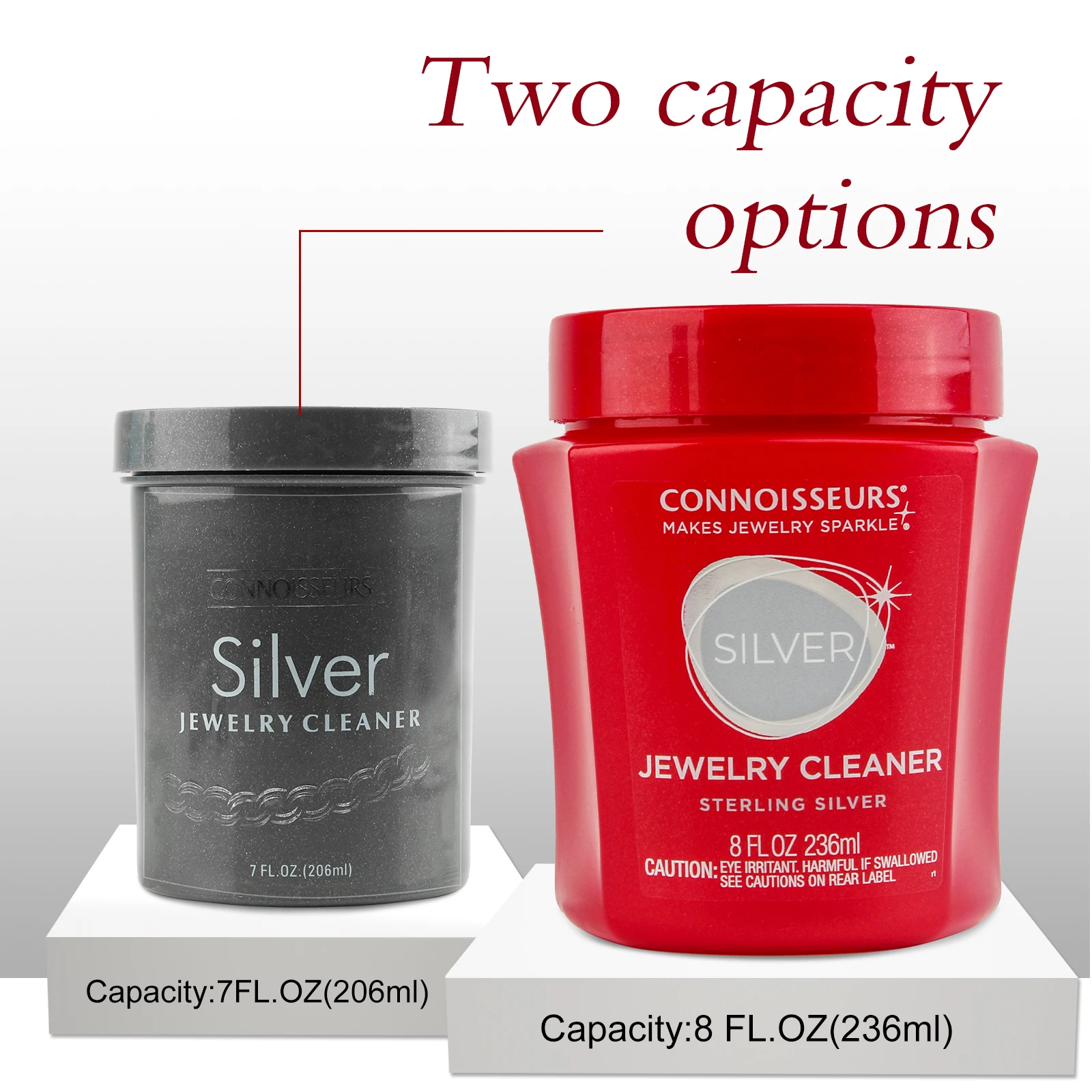 236ml Connoisseurs Jewelry Cleaner - Gold/Platinum/Gemstone Liquid with Tray, Safe Quick Cleaning Formula