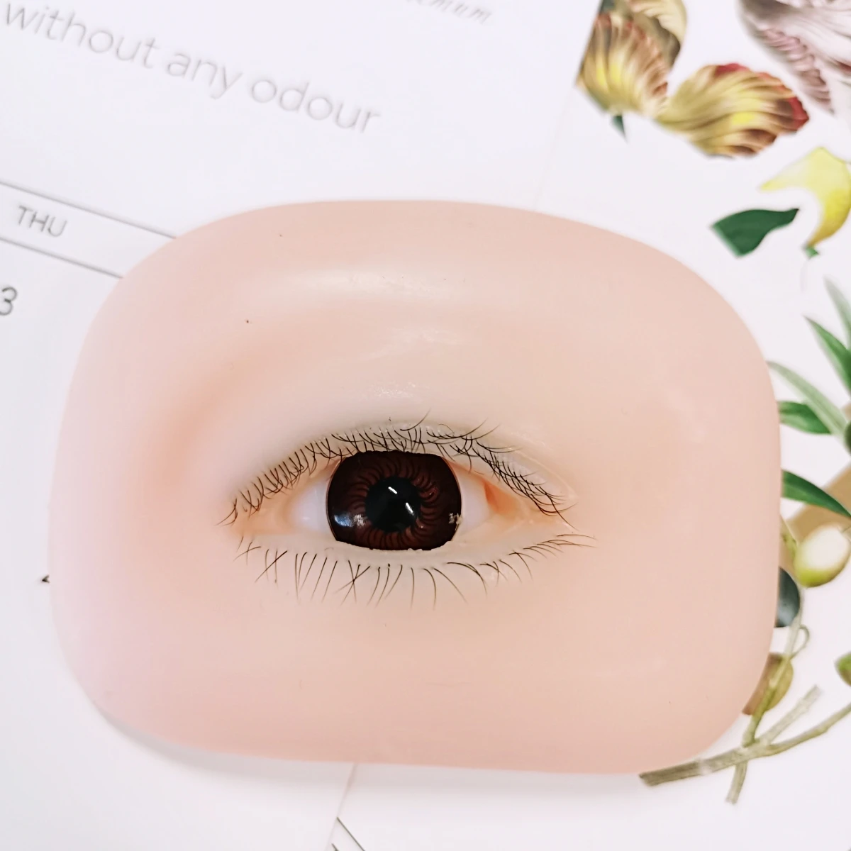 False Eyelash Mannequin Eyes Flat Doll Head For Lash Practice Eyelash Mannequin Doll Face  Korean Makeup Products Tool For Women