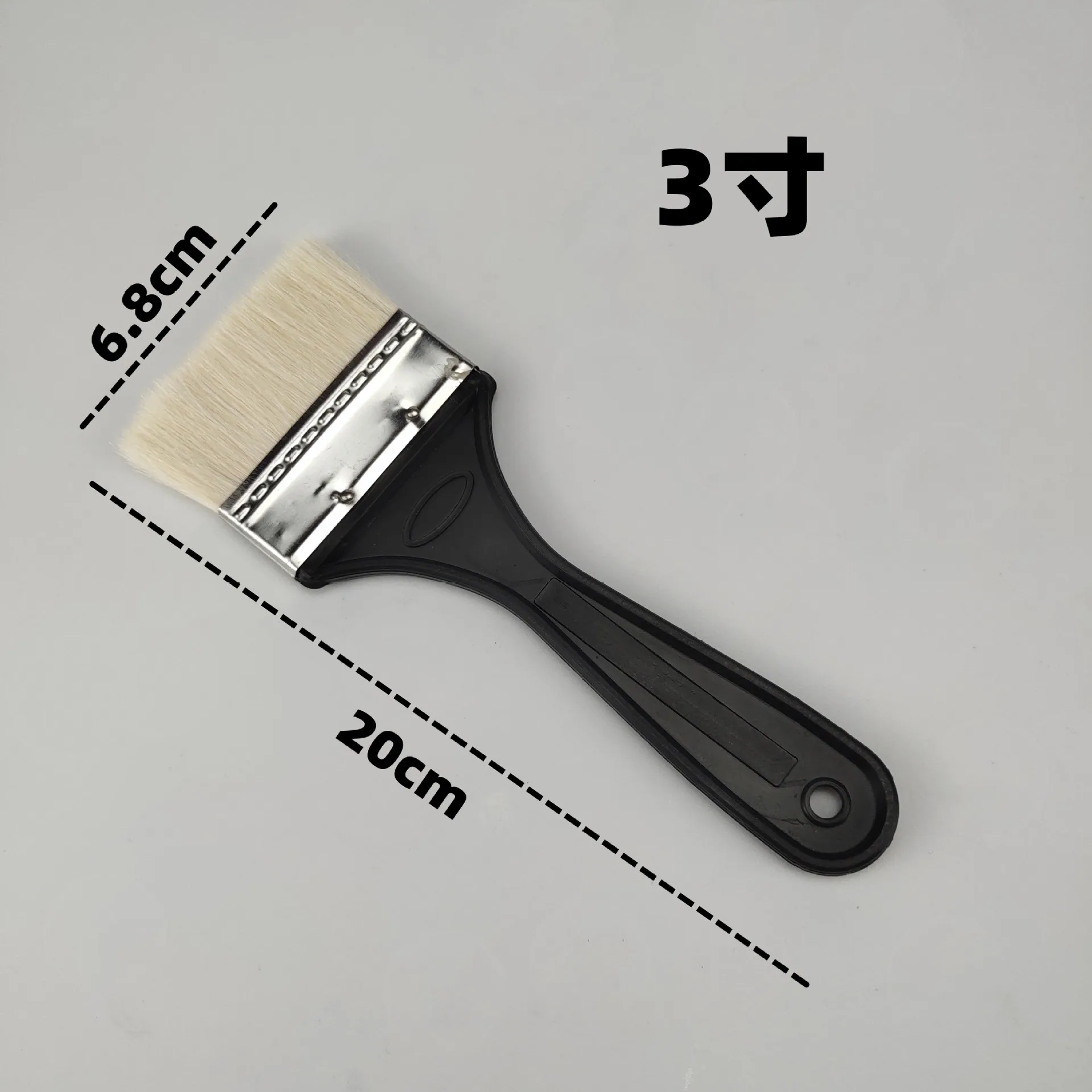 Long Handle Paint Brush Soft Bristle Wool Brush for Latex Paint Wall Painting DIY Home Decoration Plastic Handle Brush