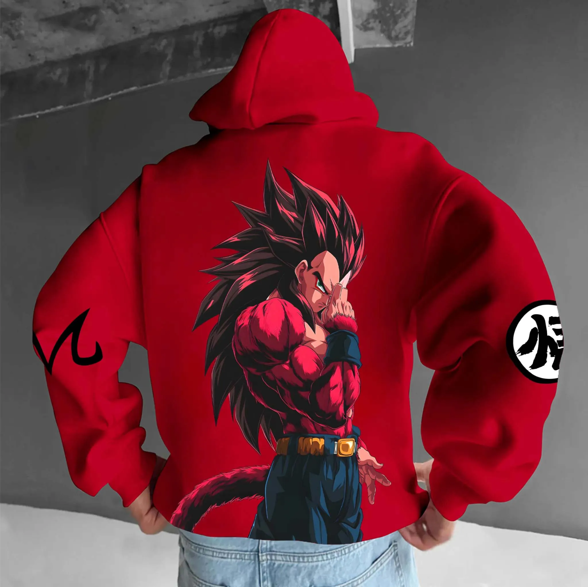 

Bandai Genuine Authorized Super Dragon Ball Printed Hoodie Warm Autumn and Winter Men's and Women's Sweaters with Solid Color