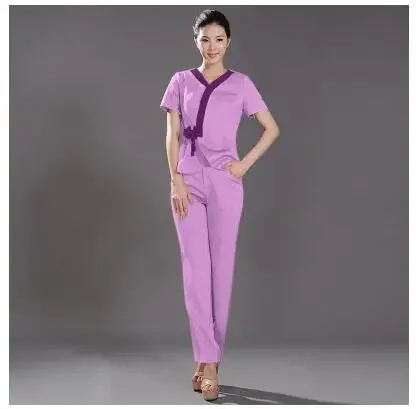 Seragam Pijat Thailand Musim Panas Setelan Celana Kerja SPA Salon Kecantikan Wanita Kecantikan Baru