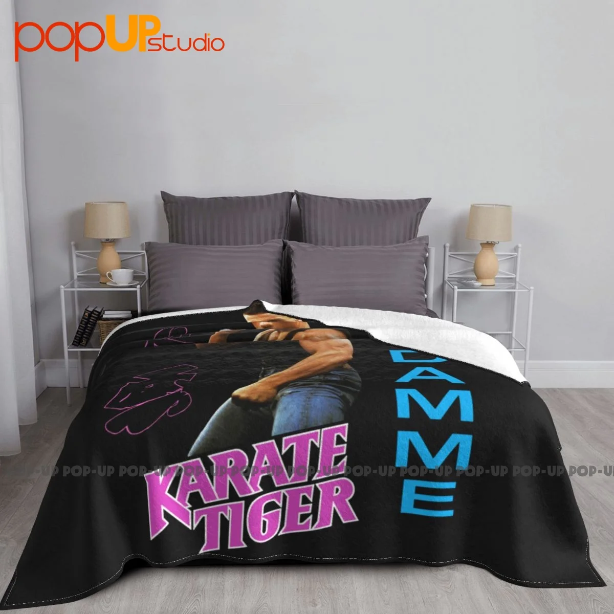 Jean Claude Van Damme Karate Tiger 1986 Blanket Plush Bedroom High-Grade Skin Friendly Sofa Decorative