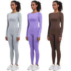 Women Girl Skiing Underwear Set Fitness Workout Thermal Gym Ski Snowboarding Sport Running Hiking Jogging Yoga Exercise Suit A56