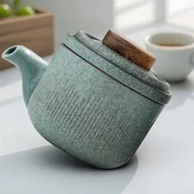 

1Set Ceramic Travel Tea Set Portable Outdoor Tea Ware Filter Included Compact Lightweight Easy Carry for Home Trip Gift