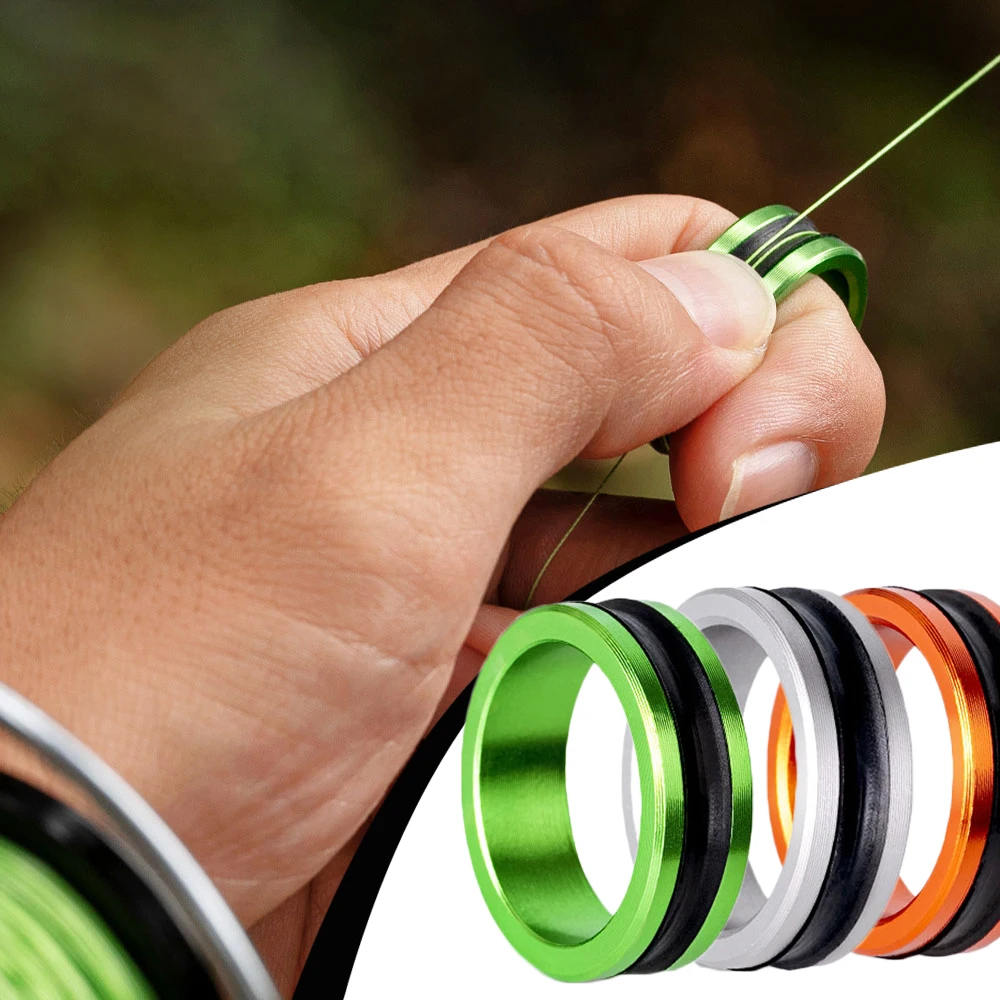 

1pc/2pcs Alloy Fishing Anti-slip Lines Puller Ring Knotting Reel Tighten Protect Hands Device Ring Fish Tackle Tool Accessories