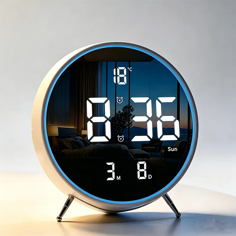 Intelligent electronic clock console for large-sized living room. Large-sized, simple, modern wall clock.