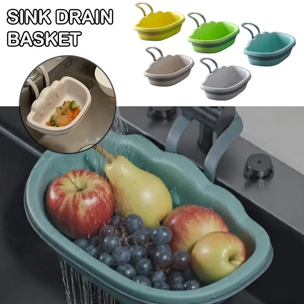

NEW Kitchen Waste Collector Sink Drain Basket Faucet Hanging Filter Bag Adjustable Automatic Dumping Basket Sink Sponge Rack