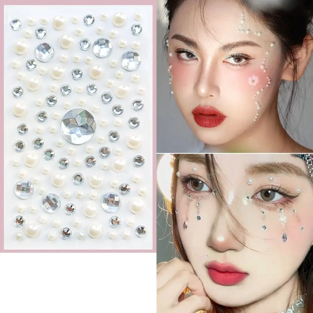 

Decoration 3D Nail Art Decoration Body Colored Diamonds Face Rhinestone Stickers Face Tattoo Stickers Eyeliner Diamond Decals