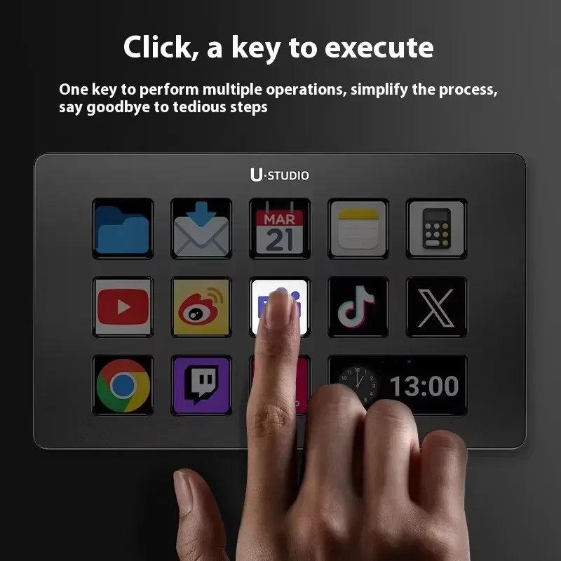 Ulanzi D200 Stream Deck Keyboard Custom Production Console Studio Controller For Gaming Live Broadcast Content Creation Youtube