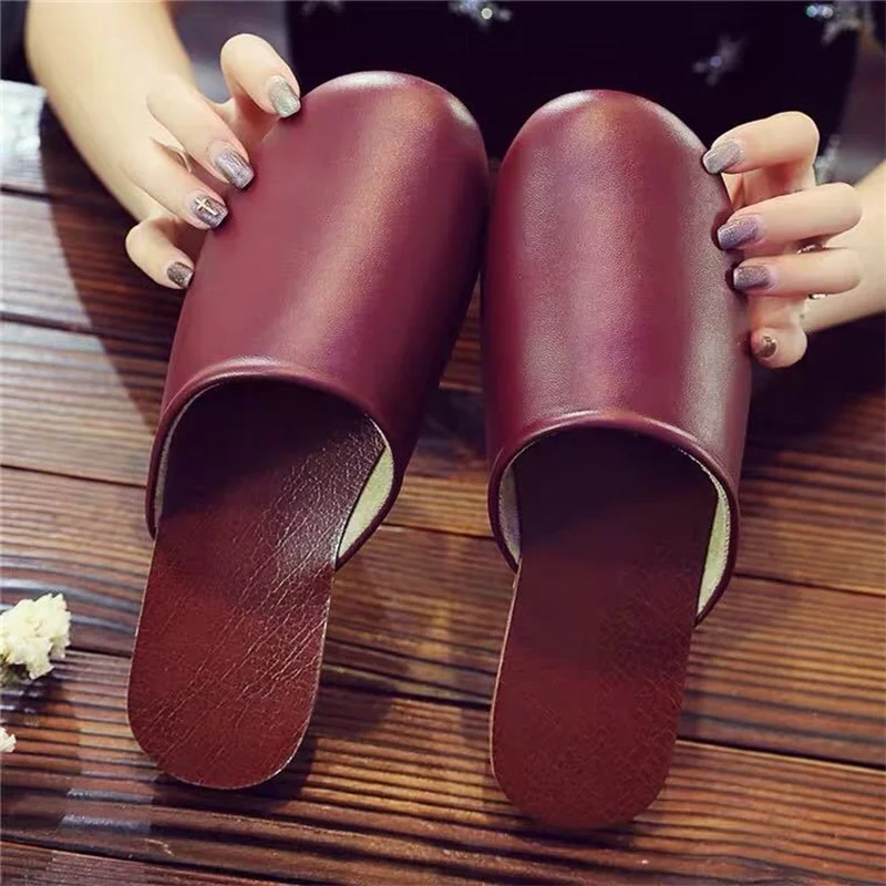 Oxford Shoes Men PU Leather Slippers High Quality Home Ladies Autumn/spring Slippers 2026 Trendy Slippers Women Leather Shoes