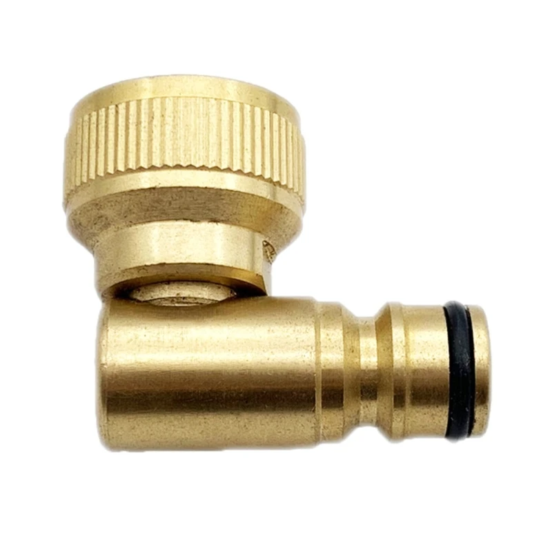 3/4 Brass Quick Connector 90° Elbow Female Faucet Water Adapter for Shower Tube Garden Yard Watering Equipment