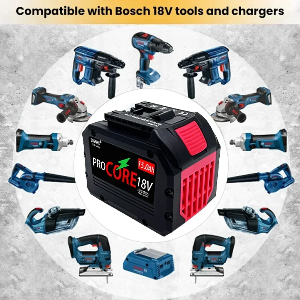 For Bosch10Ah 15Ah ProCORE replacement battery, 18V cordless tools BAT609 BAT618 GBA18V 21700 high power 5C power cell brand-new