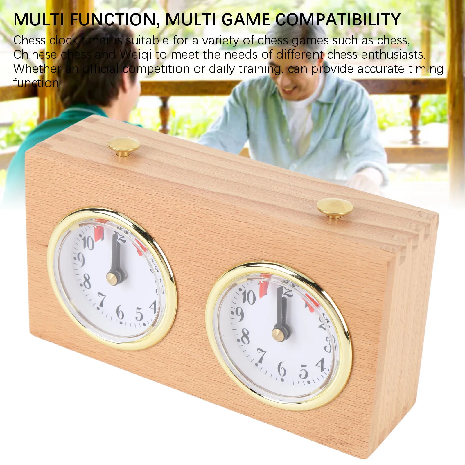 Vintage Wooden Chess Clock Mechanical Chess Clock Chinese Chess Clock Go Clock