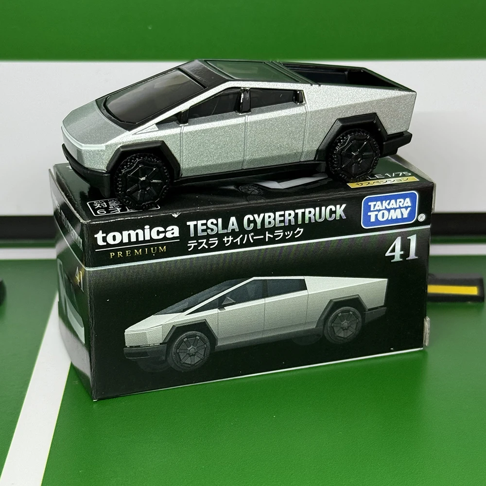 Tomy Tomica Premium 41 Tesla Cybertruck Coleção de modo de carro em liga estática fundida sob pressão