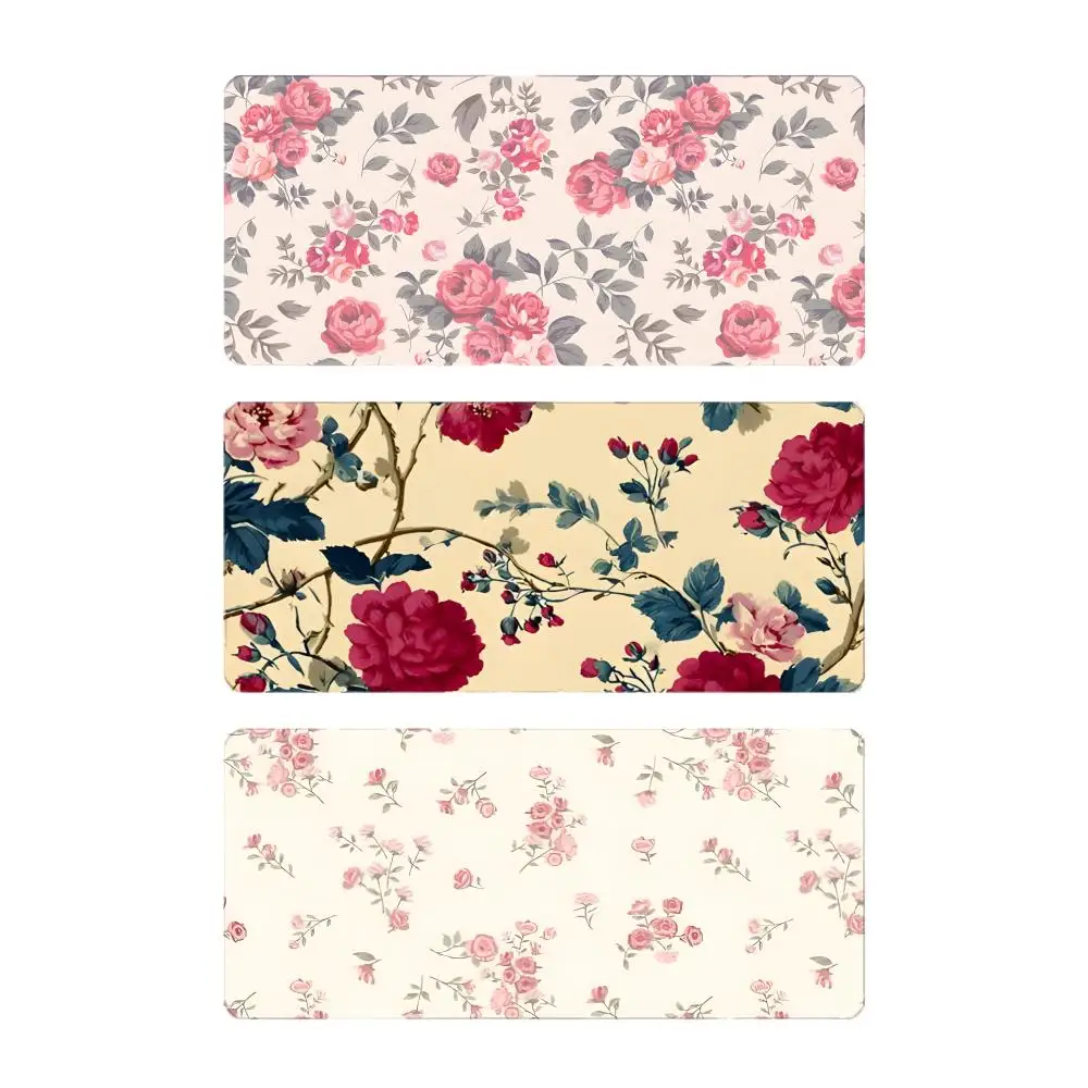 pattern fashion F-Floral print Mouse Pad Large Gaming Mousepad with Stitched Edges Thickened Desk Mat PC