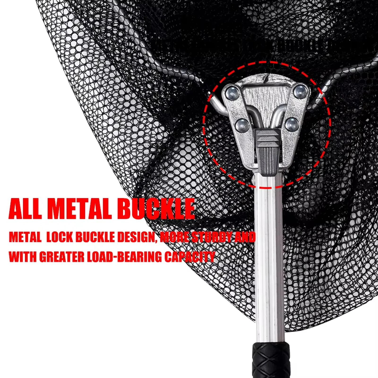 CAZULO Folding convenient fishing rod, ultra light aluminum alloy silicone flying fish net image 2