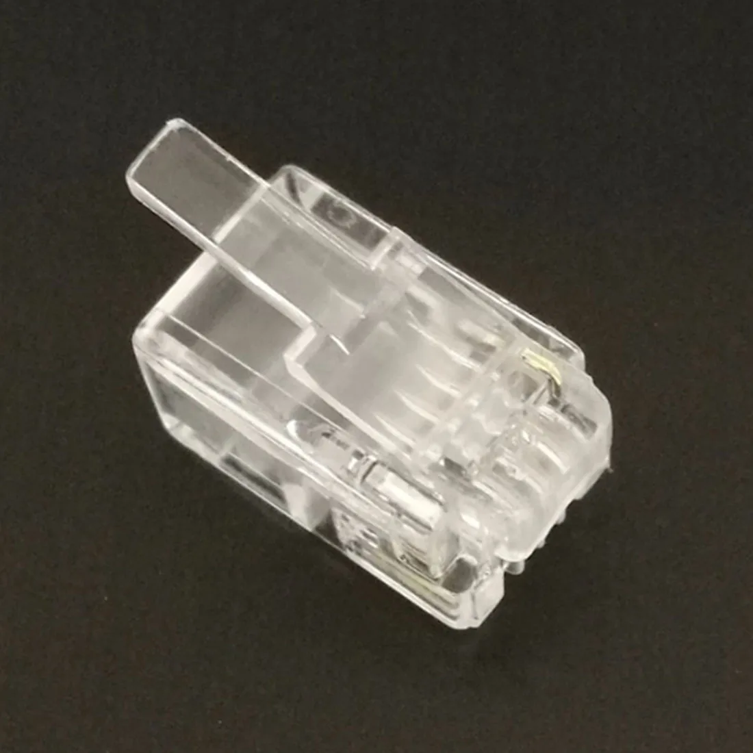 100pcs  RJ11 4P4C Telephone Connector RJ-11 4 Cores Connector