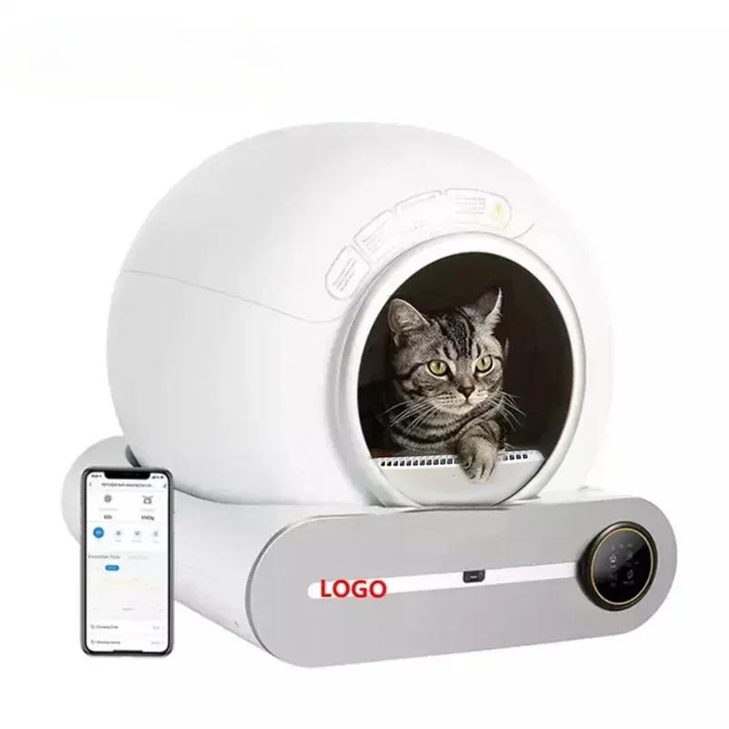 

Smart Quick Self Cleaning Big Cat Toilet Automatic APP Remote Control Auto Cat Liter Box