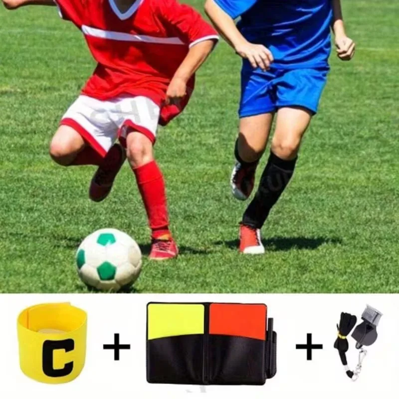 

Soccer Referee Kit: Touchline Flags, Red & Yellow Cards, Professional Match Record Kits, Ball Sports Referee Equipment