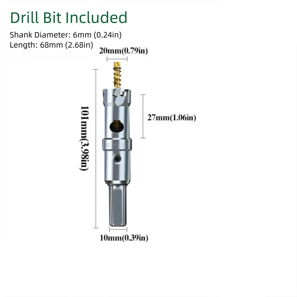 

Carbide Tip Hole Saw Core Drill Bit 6mm Diameter Quick Punch Tungsten Carbide Tipped Drill Bit Stainless Steel Iron Copper