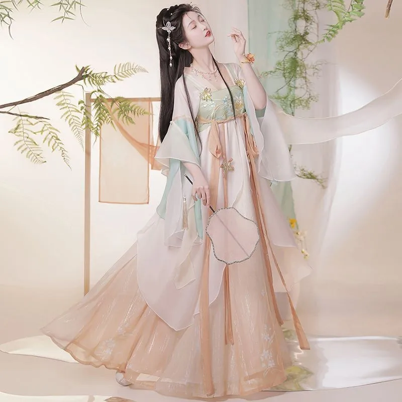 

Han Yue Tang Hua Yu Women's Chinese Clothing Chest Elements Super Fairy Daily Elegant Jacket and Dress