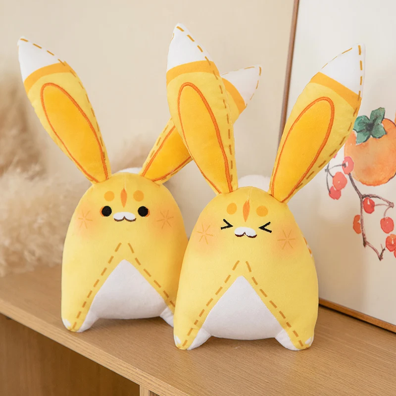 Genshin Impact Plush Toys Cute Yuegui Rabbit Dolls Cosplay Soft Stuffed Animal Lovely Bunny Home Decor for Children Girls Gifts