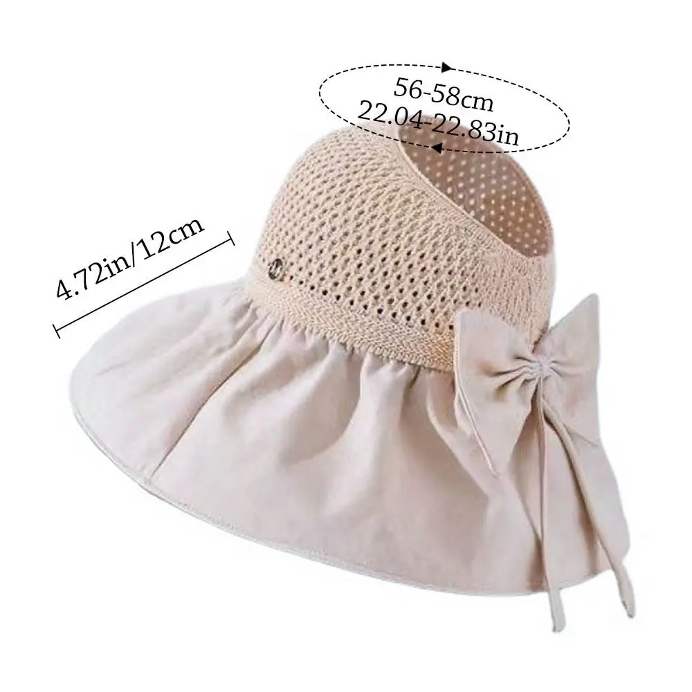 Summer Outdoor Beach Hat Panama Cap Women Bucket Hat UV Protection Sun Hats Soft Foldable Wide Brim Cap