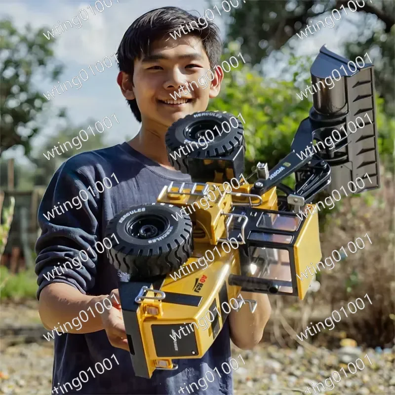 for Alloy RC Shovel Loader Bulldozer Electric Engineering Vehicle Toy Big Size Remote Control Construction Gift for Kids Boys