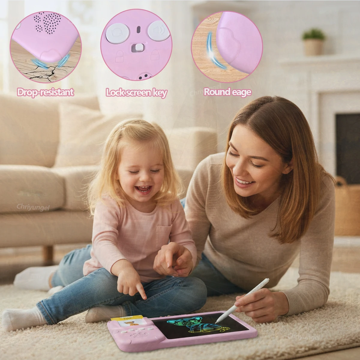 2 في 1 بطاقات فلاش ناطقة وكمبيوتر لوحي LCD للكتابة باللغة الإنجليزية آلة التعلم التفاعلية لعبة تعليمية هدية للأولاد والبنات والأطفال الصغار #4