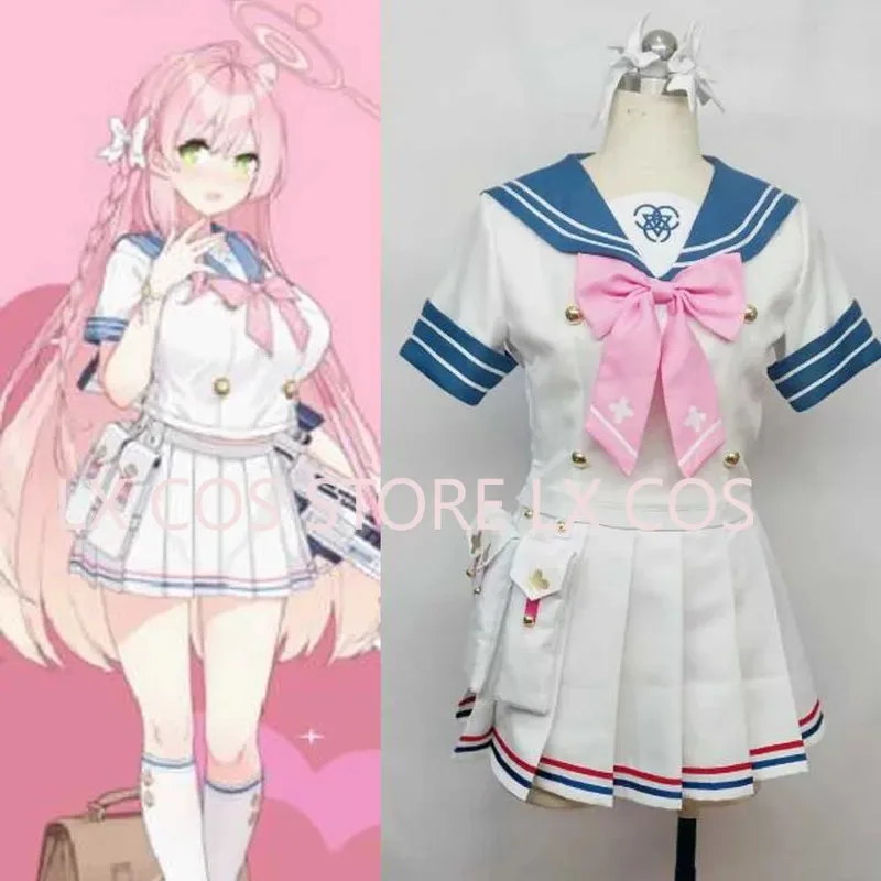 Anime Blue Archive Urawa Hanako Sailor Suit Cosplay Costume  Halloween Party Dress