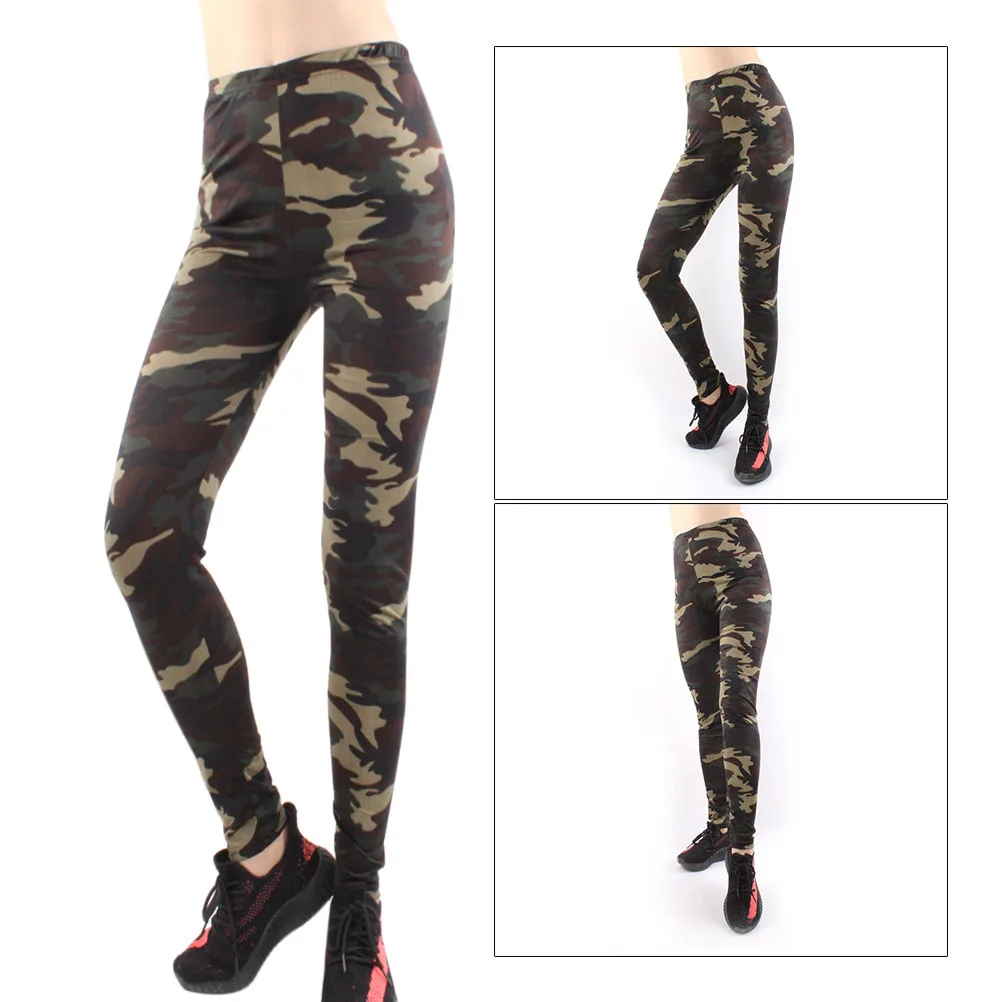 

Green Camouflage Yoga Leggings for Women Soft Stretchy Athletic Pants Ideal for Fitness Pilates Barre Dancing Daily Wear
